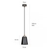 LAMPA WISZĄCA METALOWA NAD STÓŁ EMIBIG BOLERO 1 BLACK