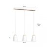 LAMPA WISZĄCA METALOWA NAD STÓŁ EMIBIG BOLERO 3 WHITE