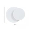 KINKIET DEKORACYJNY KOŁA LED NOWOCZESNY EMIBIG CIRCLE 1C WHITE