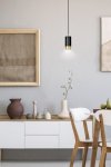 LAMPA WISZĄCA TUBA NAD STÓŁ DO KUCHNI JADALNI EMIBIG FUMIKO 1 BL/GOLD