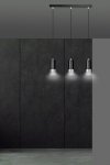 LAMPA WISZĄCA TUBA NAD STÓŁ DO KUCHNI JADALNI EMIBIG FUMIKO 3 BL/CHROME