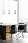 LAMPA WISZĄCA TUBA NAD STÓŁ DO KUCHNI JADALNI EMIBIG FUMIKO 3 WH/CHROME
