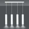 LAMPA WISZĄCA NAD STÓŁ DO KUCHNI JADALNI TUBA EMIBIG KIBO 4 WH/CHROME