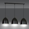 LAMPA WISZĄCA METALOWA KOPUŁA NAD STÓŁ WYSPĘ EMIBIG LENOX 3 BLACK / WHITE