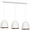 LAMPA WISZĄCA METALOWA KOPUŁA NAD STÓŁ WYSPĘ EMIBIG LENOX 3 WHITE / GOLD