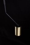 LAMPA WISZĄCA SUFITOWA NOWOCZESNA ZŁOTY REFLEKTOR EMIBIG VERNO 1 BLACK