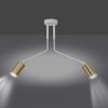 LAMPA WISZĄCA SUFITOWA NOWOCZESNA ZŁOTY REFLEKTOR EMIBIG VERNO 2 WHITE
