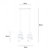 LAMPA WISZĄCA DEKORACYJNA NAD STÓŁ SPIRALA EMIBIG SAGA 2 WHITE