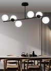 LAMPA WISZĄCA SUFITOWA BIAŁE KULE EMIBIG BIOR 6 BLACK