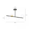 LAMPA WISZĄCA KULE BIAŁE DO POKOJU SYPIALNI EMIBIG FLOKI 4 BLACK GOLD