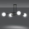 LAMPA WISZĄCA KULE BIAŁE DO SALONU POKOJU EMIBIG HALLDOR 4 BLACK
