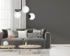 LAMPA SUFITOWA KULE BIAŁE DO POKOJU SYPIALNI SALONU EMIBIG KALF 3 BLACK