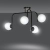 LAMPA SUFITOWA KULE BIAŁE DO POKOJU SYPIALNI SALONU EMIBIG KALF 4B BLACK