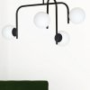 LAMPA SUFITOWA KULE BIAŁE DO POKOJU SYPIALNI SALONU EMIBIG KALF 4B BLACK