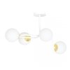 LAMPA SUFITOWA NOWOCZESNA KULE BIAŁE EMIBIG RAGNAR 4A WHITE GOLD