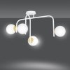 LAMPA SUFITOWA NOWOCZESNA KULE BIAŁE EMIBIG RAGNAR 4B WHITE GOLD