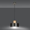 LAMPA WISZĄCA NAD STÓŁ Z DREWNEM EMIBIG TORIN 1 BLACK
