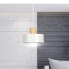 LAMPA WISZĄCA NAD STÓŁ Z DREWNEM EMIBIG TORIN 1 WHITE