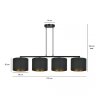 LAMPA CZARNA Z CZARNYM ABAŻUREM EMIBIG HILDE 4 BL BLACK