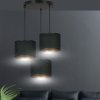 LAMPA CZARNA Z CZARNYM ABAŻUREM EMIBIG HILDE 3 BL PREMIUM BLACK