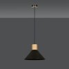 LAMPA WISZĄCA CZARNA METALOWA NAD STÓŁ Z DREWNEM EMIBIG ROWEN 1 BLACK