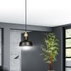 LAMPA WISZĄCA CZARNO ZŁOTA METALOWA LOFT NAD STÓŁ EMIBIG IBOR 1 BLACK