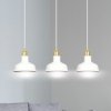 LAMPA WISZĄCA BIAŁO ZŁOTA METALOWA NAD STÓŁ EMIBIG IBOR 3 WHITE