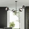 LAMPA WISZĄCA NOWOCZESNA KULE SZKLANE EMIBIG HUNTER 4  BLACK/STRIPE