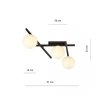 LAMPA SUFITOWA PLAFON KULE NOWOCZESNA EMIBIG SMART 3 BLACK/OPAL