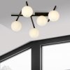 LAMPA SUFITOWA PLAFON KULE NOWOCZESNA EMIBIG SMART 5 BLACK/OPAL