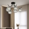 LAMPA SUFITOWA KULE SZKLANE DO POKOJU SALONU EMIBIG BOSTON 6 BLACK/GRAFIT