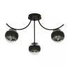 LAMPA SUFITOWA KULE SZKLANE DO POKOJU SALONU EMIBIG BOSTON 3 BLACK/STRIPE