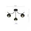 LAMPA SUFITOWA KULE SZKLANE DO POKOJU SALONU EMIBIG BOSTON 3 BLACK/STRIPE