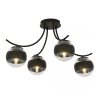 LAMPA SUFITOWA KULE SZKLANE DO POKOJU SALONU EMIBIG BOSTON 4 BLACK/STRIPE