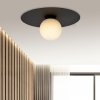 LAMPA SUFITOWA PLAFON CZARNY KULE SZKLANE EMIBIG SOLAR 1 BLACK/OPAL