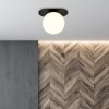 LAMPA SUFITOWA NOWOCZESNA PLAFON KULE SZKLANE EMIBIG PLAZA 1 BLACK/OPAL
