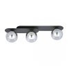 LAMPA SUFITOWA NOWOCZESNA PLAFON KULE SZKLANE EMIBIG PLAZA 3 BLACK/GRAFIT