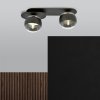 LAMPA SUFITOWA NOWOCZESNA PLAFON KULE SZKLANE EMIBIG PLAZA 2 BLACK/STRIPE