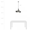 LAMPA WISZĄCA CZARNA NOWOCZESNA KLOSZE KULE EMIBIG NOVA 4  BLACK/STRIPE