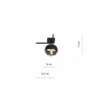 LAMPA SUFITOWA PLAFON CZARNY KLOSZ KULA EMIBIG IMAGO 1G BLACK/STRIPE