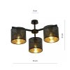 LAMPA SUFITOWA Z ABAŻURAMI EMIBIG JORDAN 3 BLACK/GOLD