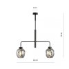 LAMPA WISZĄCA CZARNA NOWOCZESNA SZKLANE KLOSZE EMIBIG LUKKA 2 BLACK/GRAFIT