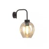 KINKIET CZARNY NOWOCZESNY SZKLANY EMIBIG LUKKA K1 BLACK/AMBER