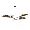 LAMPA WISZĄCA CZARNA DEKORACYJNA DO POKOJU SALONU EMIBIG VENE 4 BLACK/GOLD