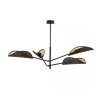 LAMPA WISZĄCA CZARNA DEKORACYJNA DO POKOJU SALONU EMIBIG VENE 4 BLACK/GOLD