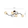 LAMPA SUFITOWA PLAFON INDUSTRIALNY LOFT EMIBIG VEKEN 4 SILVER