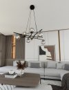 LAMPA WISZĄCA NOWOCZESNA KULE SZKLANE EMIBIG ESSA 8 GRAFIT