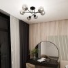 LAMPA SUFITOWA CZARNA KULE SZKLANE DO POKOJU SALONU EMIBIG ROMA 6 BL GRAFIT