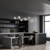 LAMPA WISZĄCA ZŁOTA KULE BIAŁE NAD STÓŁ EMIBIG GRAVITY 8 BL GRAFIT