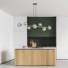 LAMPA WISZĄCA ZŁOTA KULE BIAŁE NAD STÓŁ EMIBIG GRAVITY 8 BL GRAFIT
